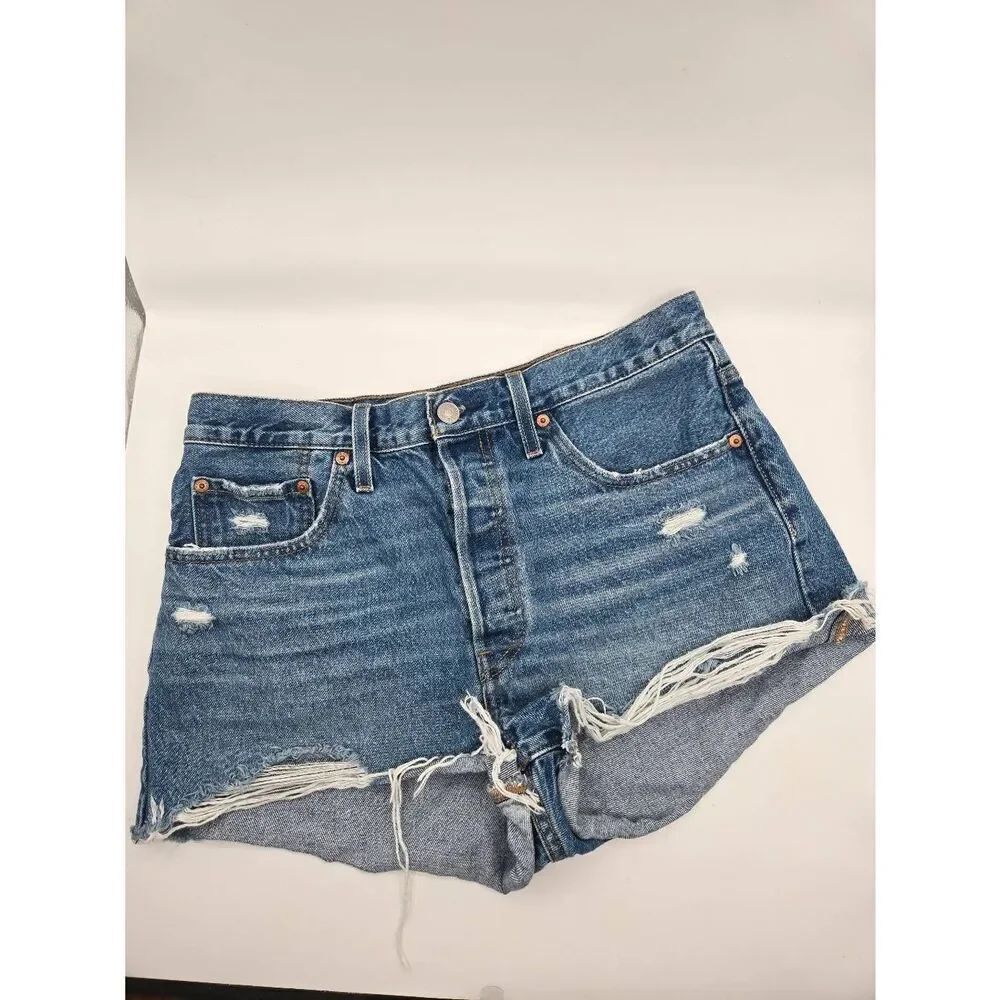 Levi's 501 Cutoff Shorts Size 30 Denim Summer Festival Button Fly